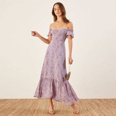 Robe Hippie Boheme Longue - Violet / S