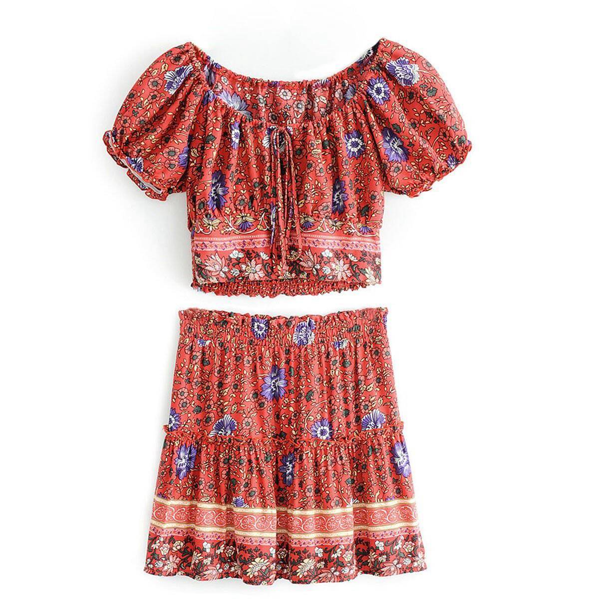 Robe Hippie Bordeaux