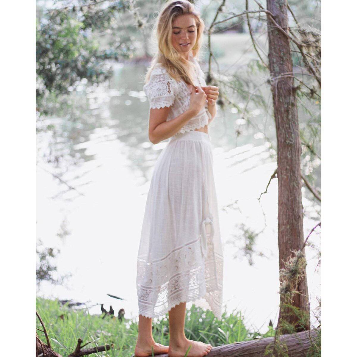 Robe Hippie Chic Blanche