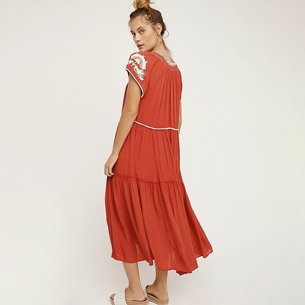 Robe Hippie Chic Brodée