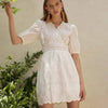 Robe Hippie Chic Dentelle - Blanc / S