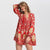 Robe Hippie Chic Femme - Rouge / S