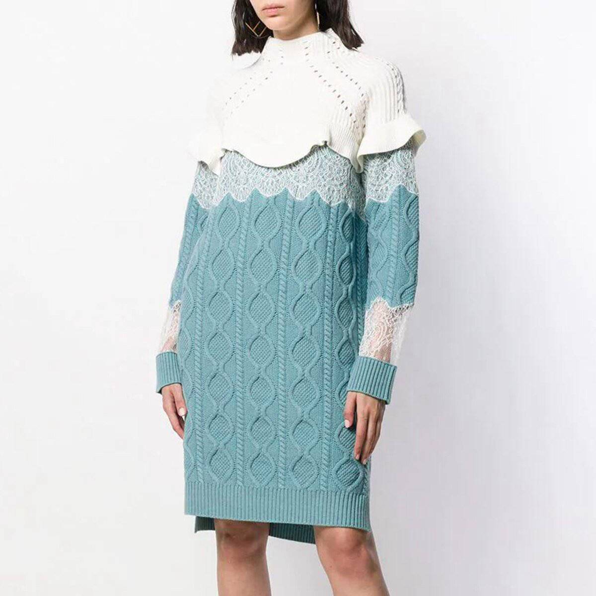 Robe Hippie Chic Hiver 2018 - Bleu / S