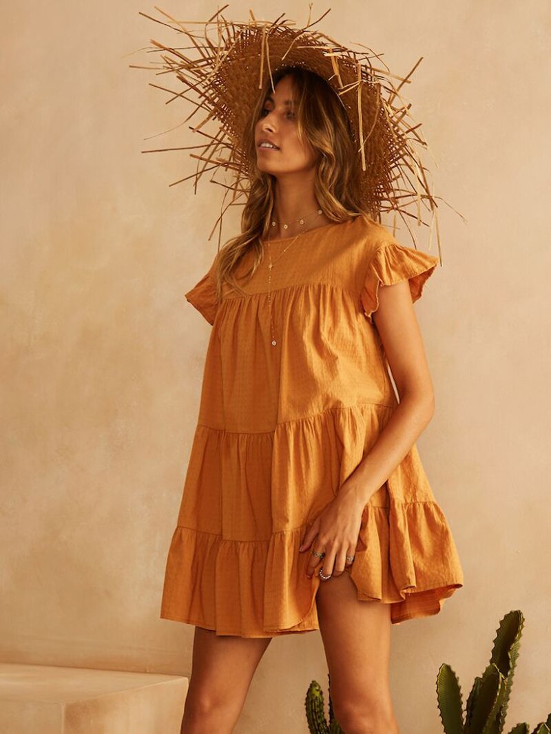 Robe Hippie Chic Jaune - Jaune / S
