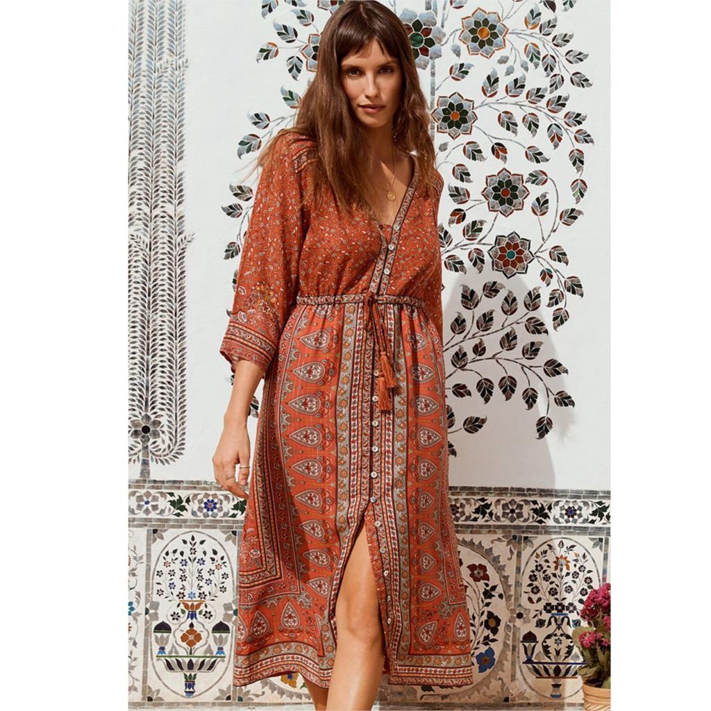 Robe Hippie Chic Paris - Rouge / S