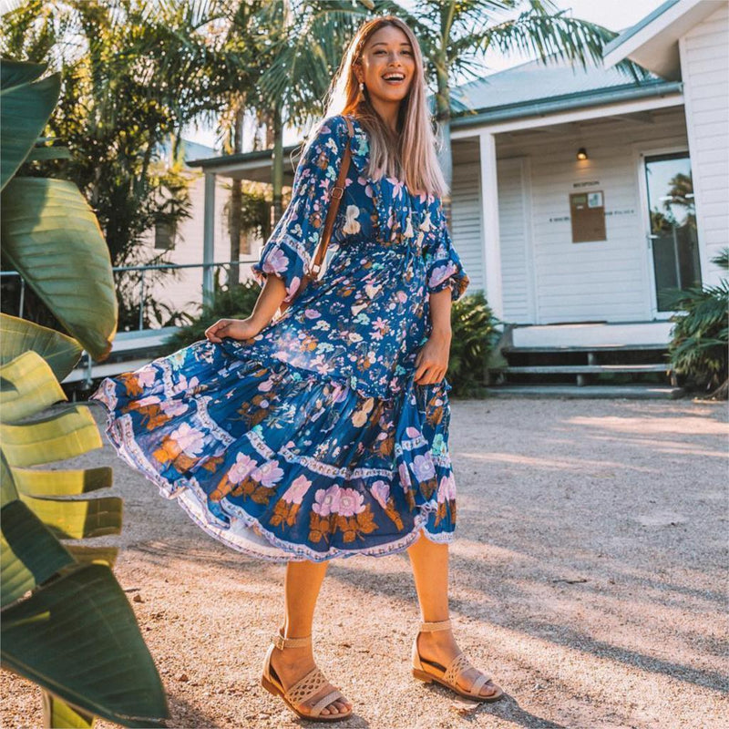 Robe Hippie Chic St-Tropez - Bleu / S