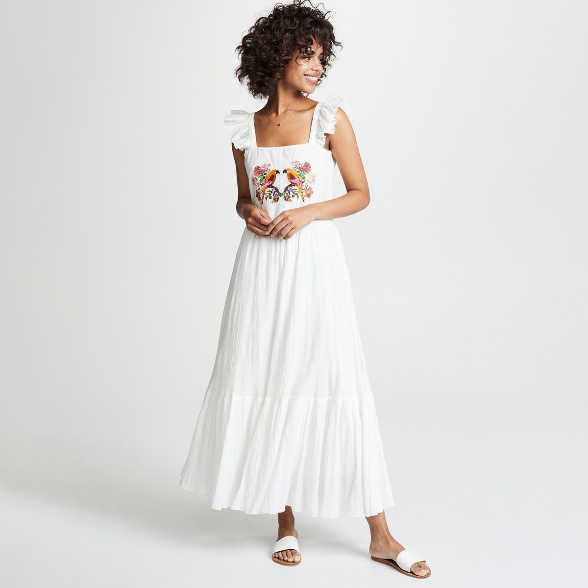 Robe Hippie Dentelle - Blanc / S