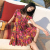 Robe Hippie Indienne - Rouge / S