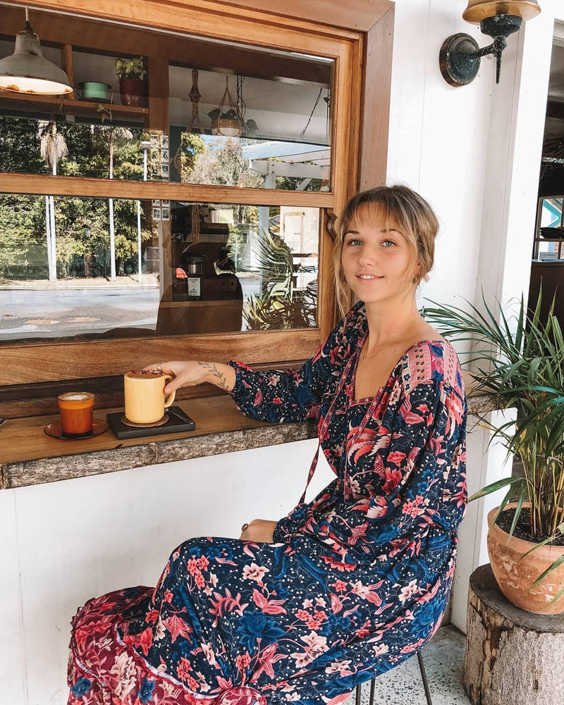 Robe Hippie Longue Chic - Multi-couleur / S