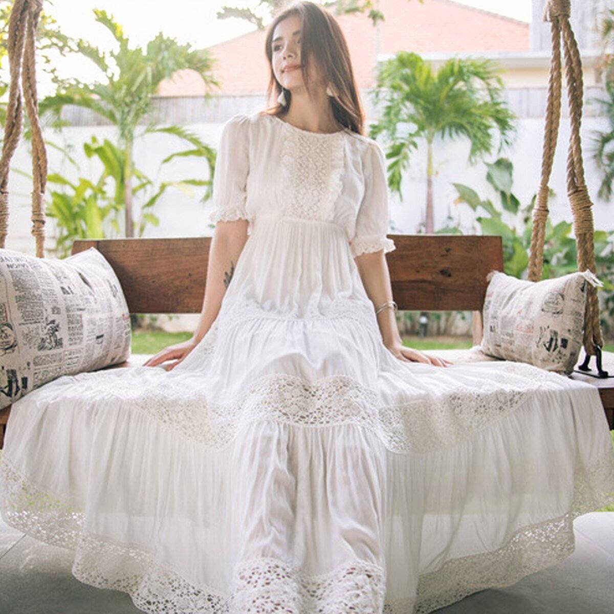 Robe Hippie Longue Chic Blanche