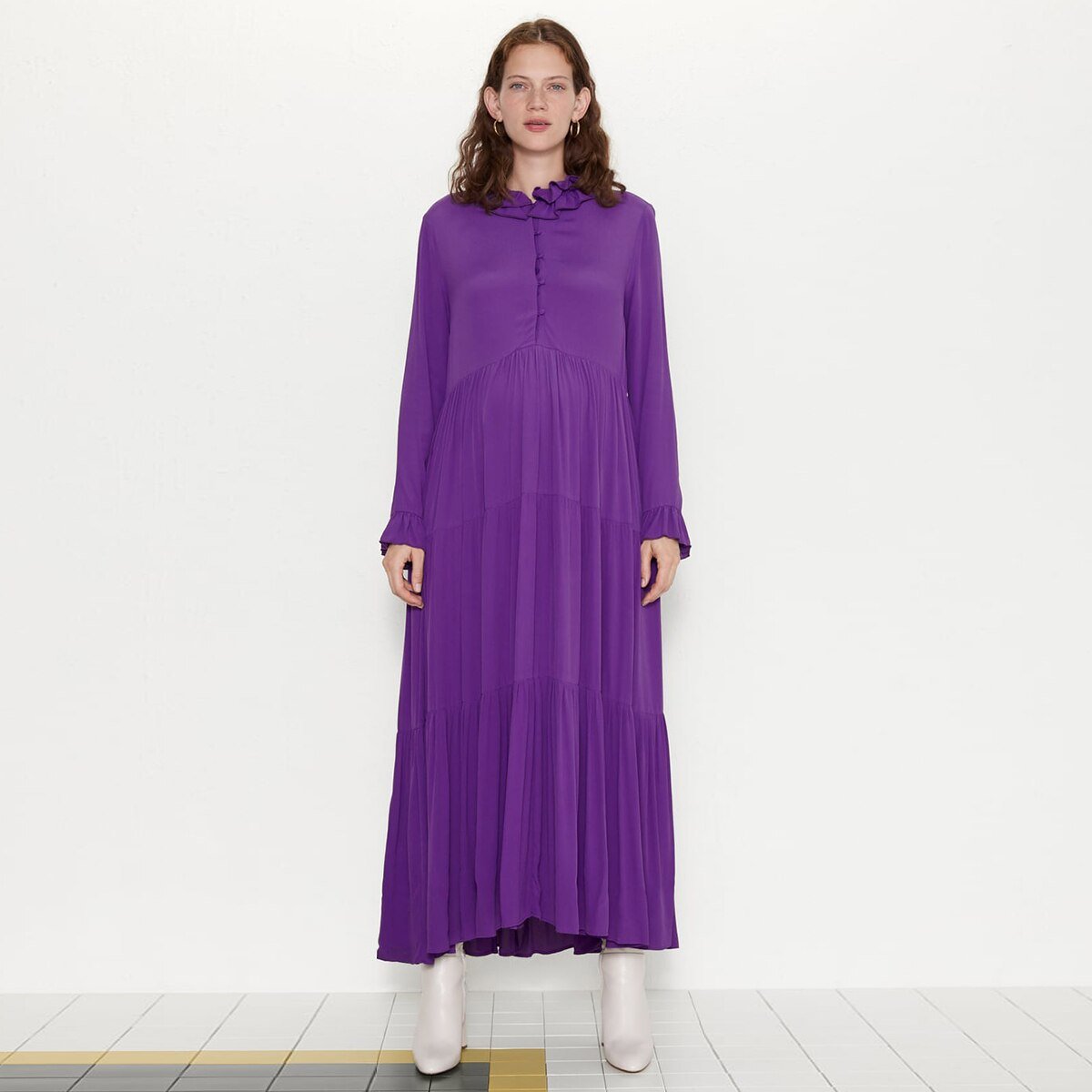 Robe Hiver Hippie Chic - Violet / XS