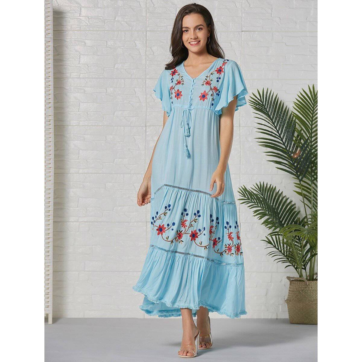 Robe it Hippie Bleu Clair - Bleu / S