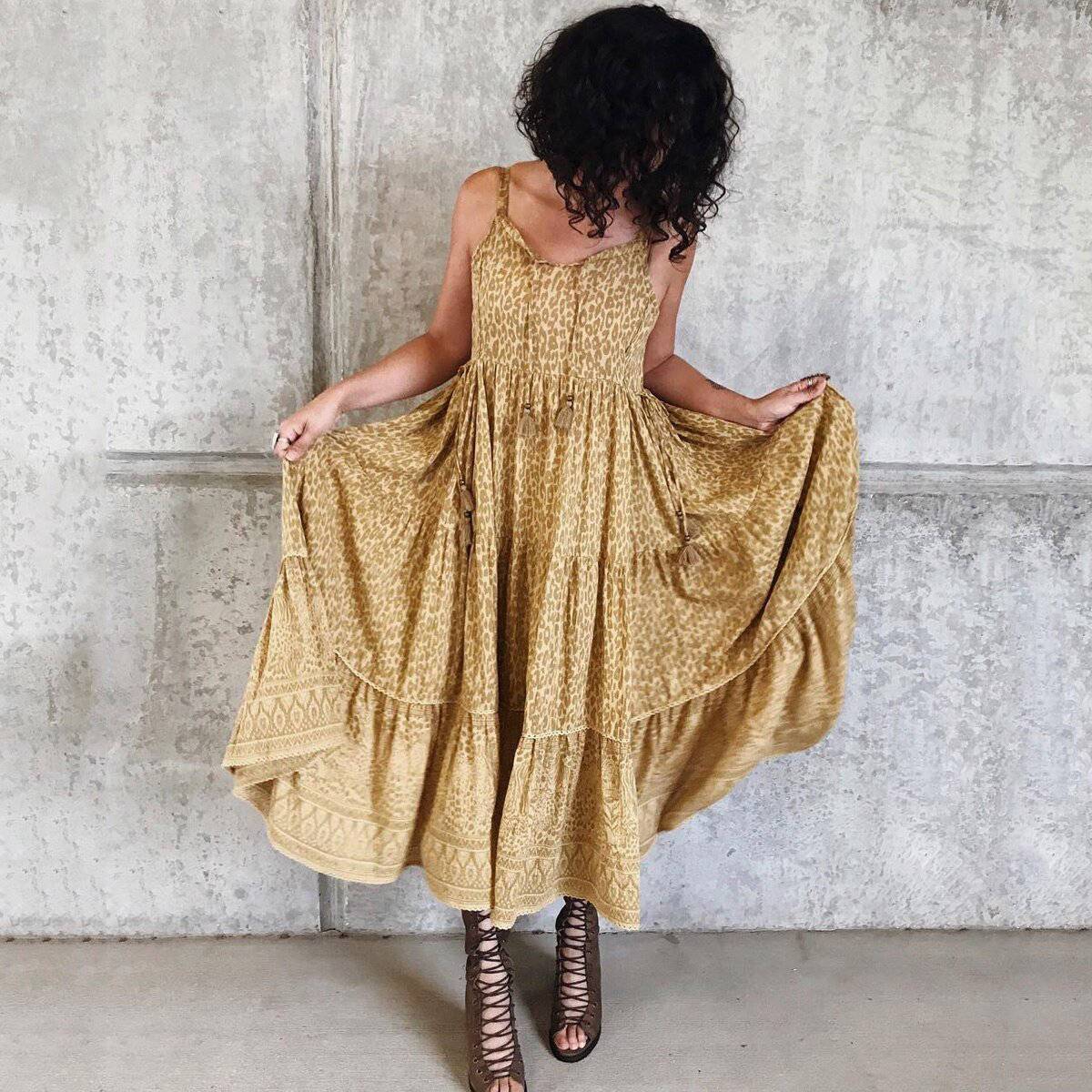 Robe it Hippie Sans Manche - Jaune / S