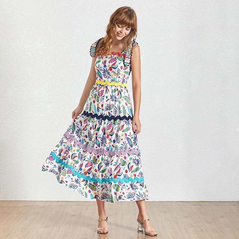 Robe Longue Bohème Bleu