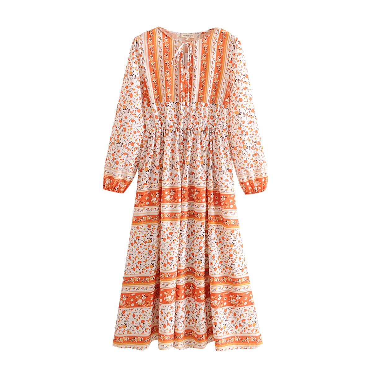 Robe longue bohème champètre