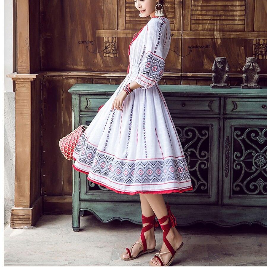 Robe Longue Bohème Chic été 2018 - Beige / Taille Unique