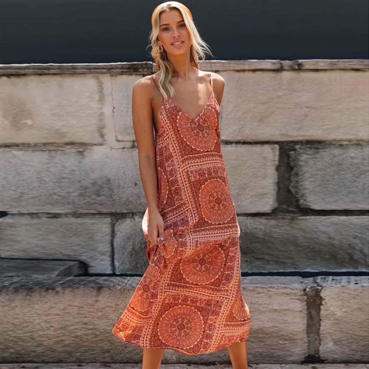 Robe longue boheme chic ete