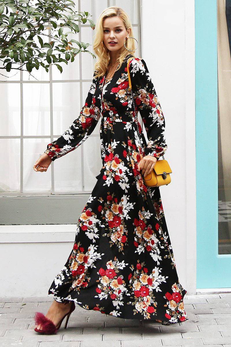 Robe longue Bohème Chic Fleurie