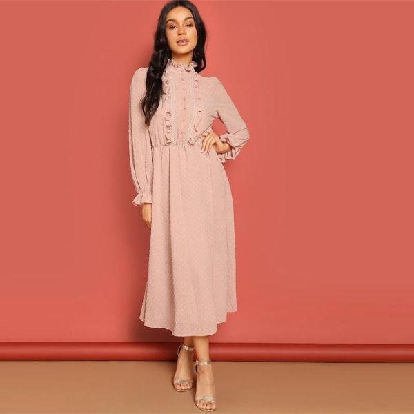 Robe Longue Bohème Chic Rose
