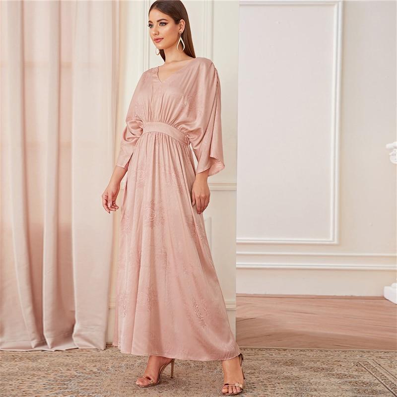 Robe Longue Bohème Chic Rose - Rose / S