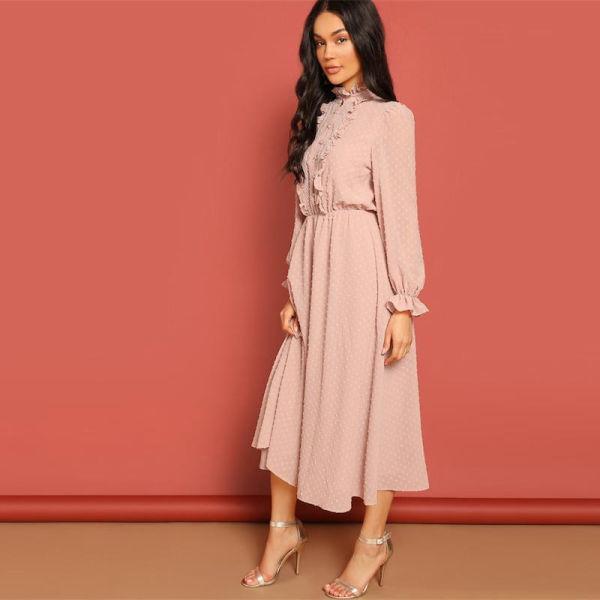 Robe Longue Bohème Chic Rose