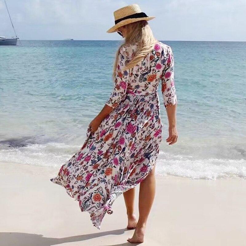 Robe Longue Bohème Chic Rose Poudré