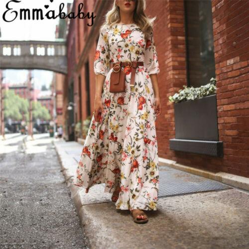 Robe Longue Bohème Chic Rose Poudré - Blanc / S