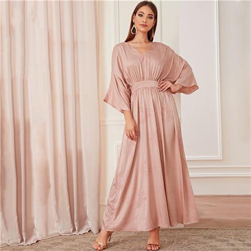 Robe Longue Bohème Chic Rose - Rose / S