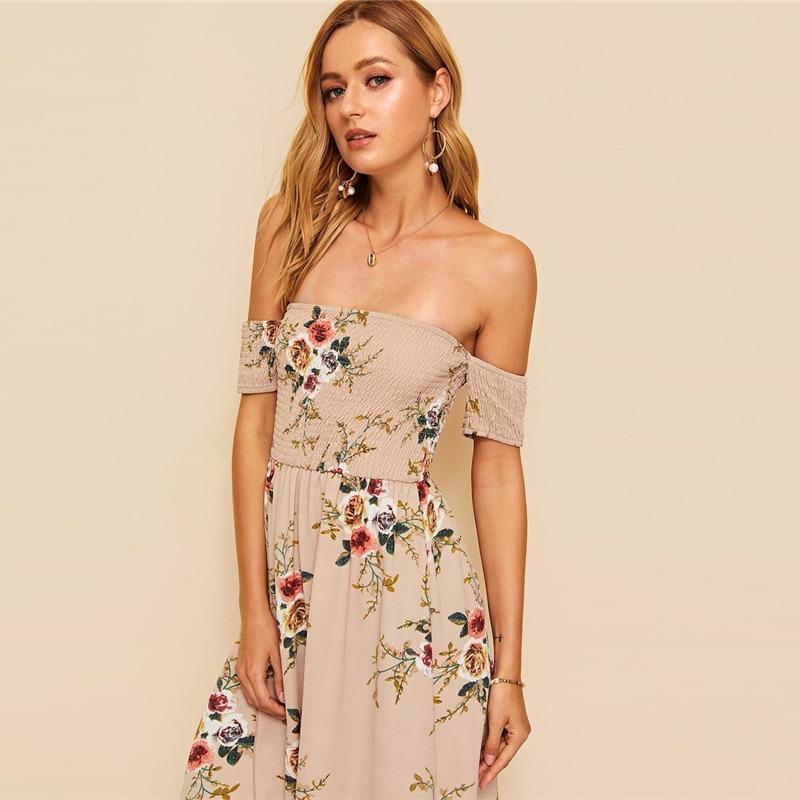 Robe Longue Bohème Crème