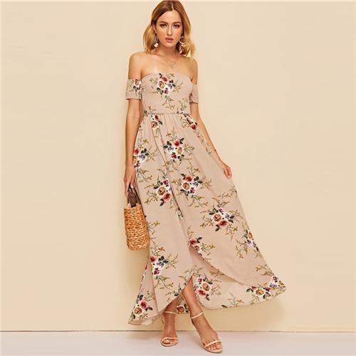 Robe Longue Bohème Crème