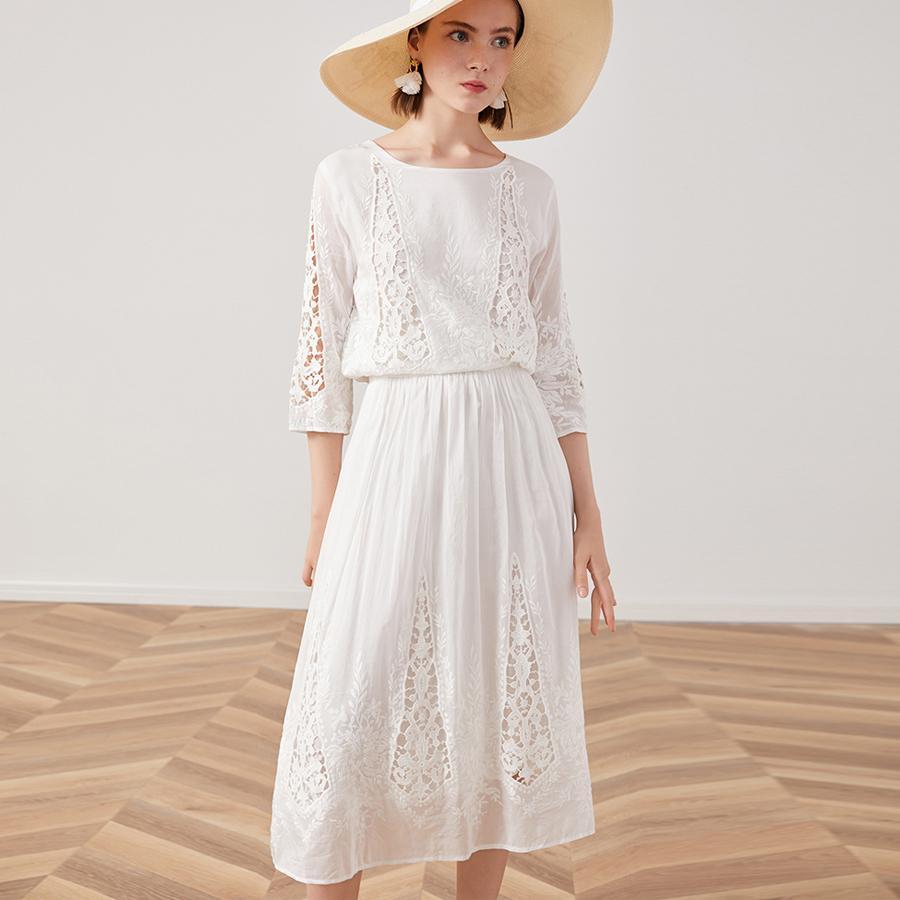 Robe Longue Bohème en Dentelle