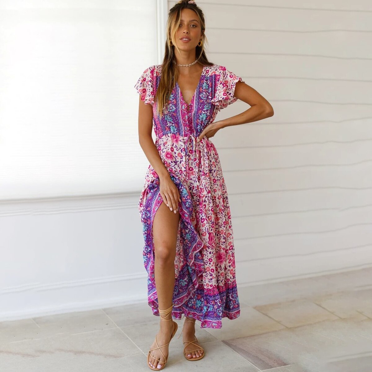 Robe longue boheme ethnique
