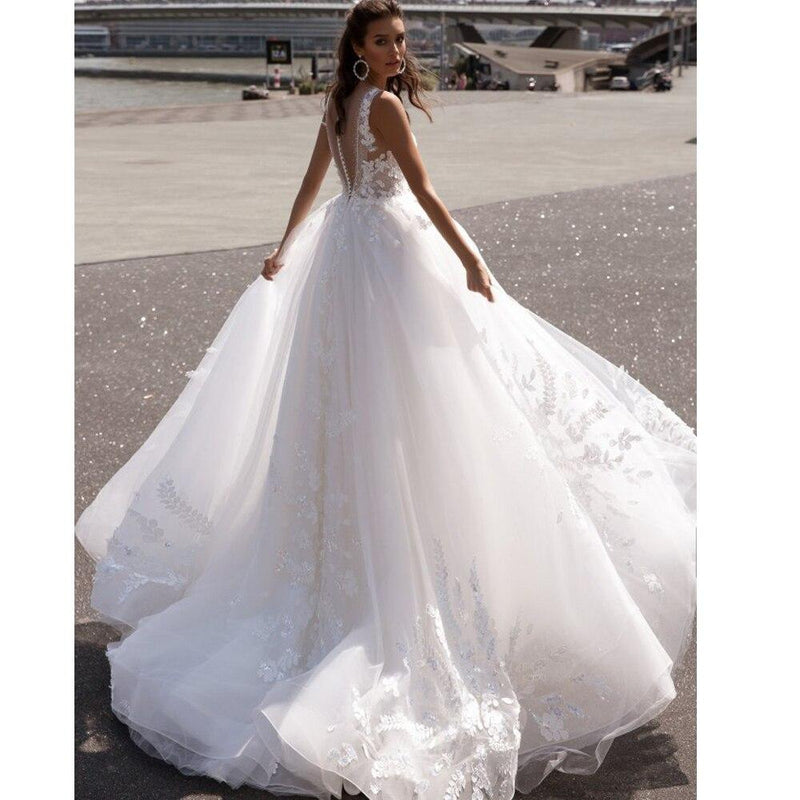 Robe longue boheme fleurie de couturier pour un mariage