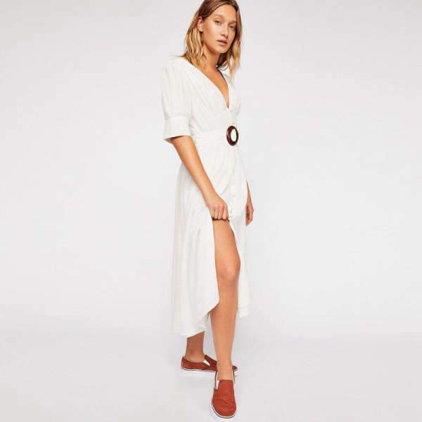 Robe Longue Bohème France - Blanc / S
