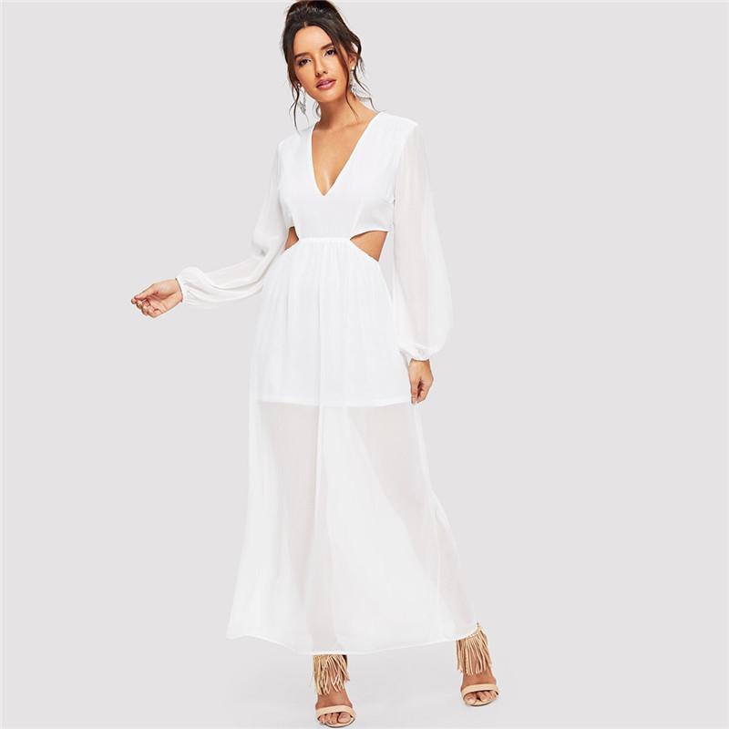 Robe Longue Bohème Habillée - Blanc / S