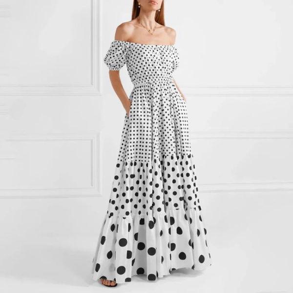 Robe Longue Bohème Hiver Gipsy - Blanc / S