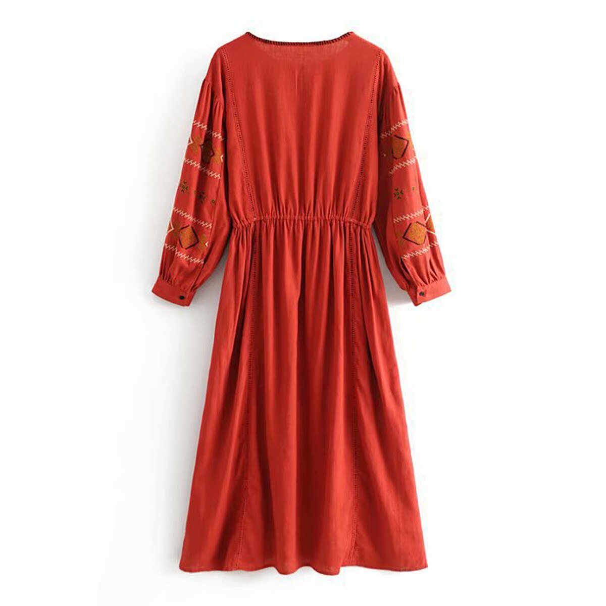 Robe Longue Bohème Style Chic Rouge