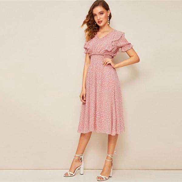 Robe Longue Bohème Vieux Rose