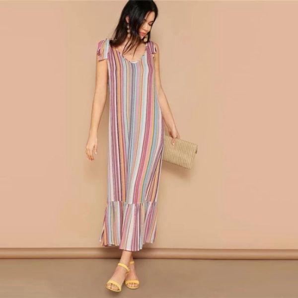 Robe Longue Bohème Vintage - Multi / XS