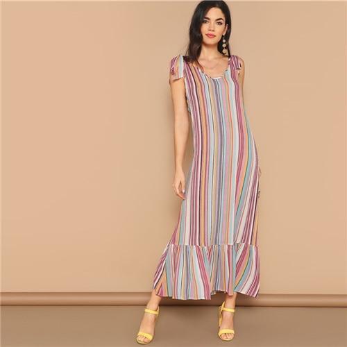 Robe Longue Bohème Vintage - Multi / XS