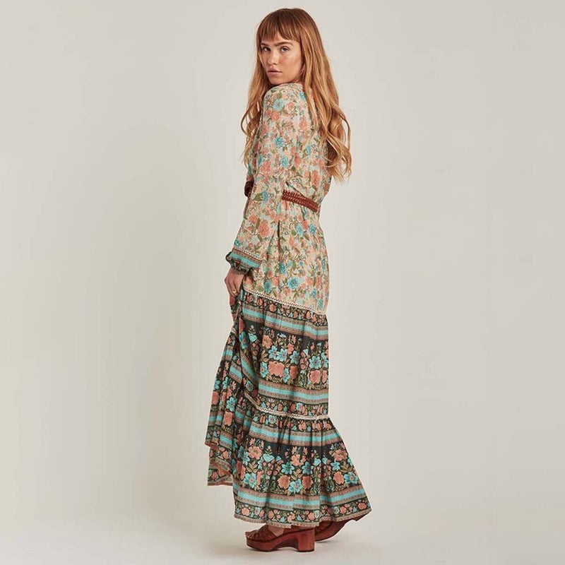 Robe Longue Boho - Vert / S