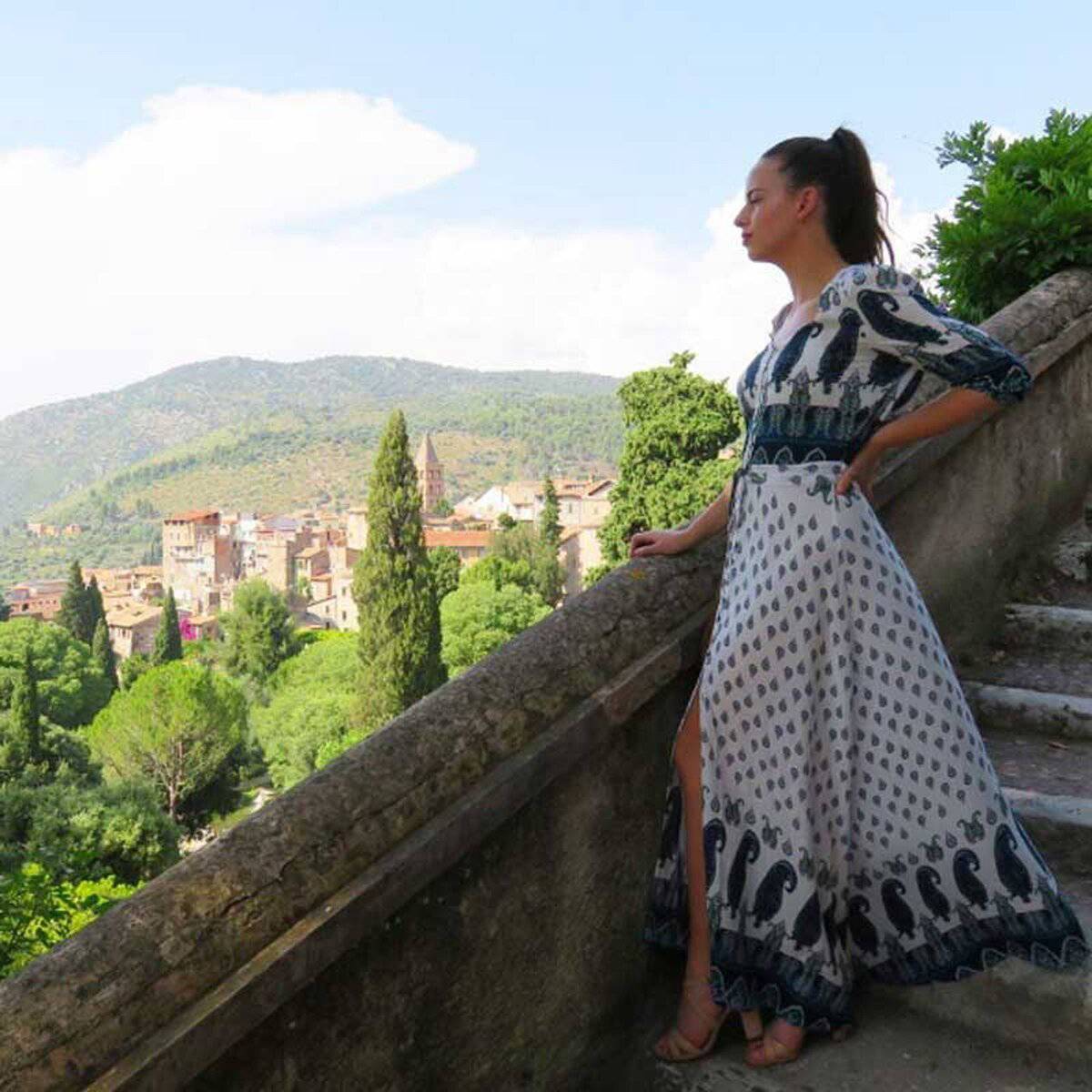 Robe Longue Boho Bleu Marine