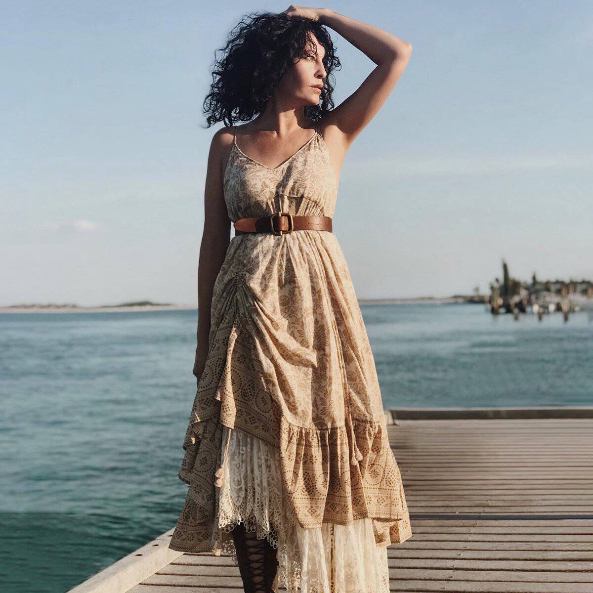 Robe Longue boho Chic Hiver - Beige / S