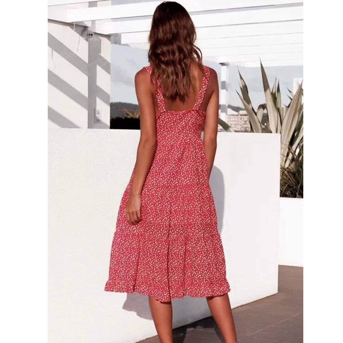 Robe Longue Esprit Bohème Chic Rouge