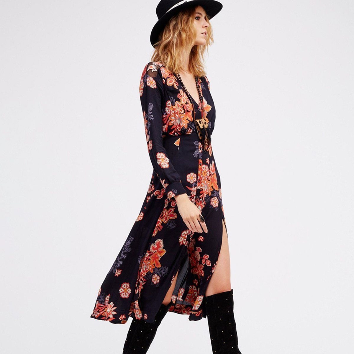 Robe Longue Floral Bohème