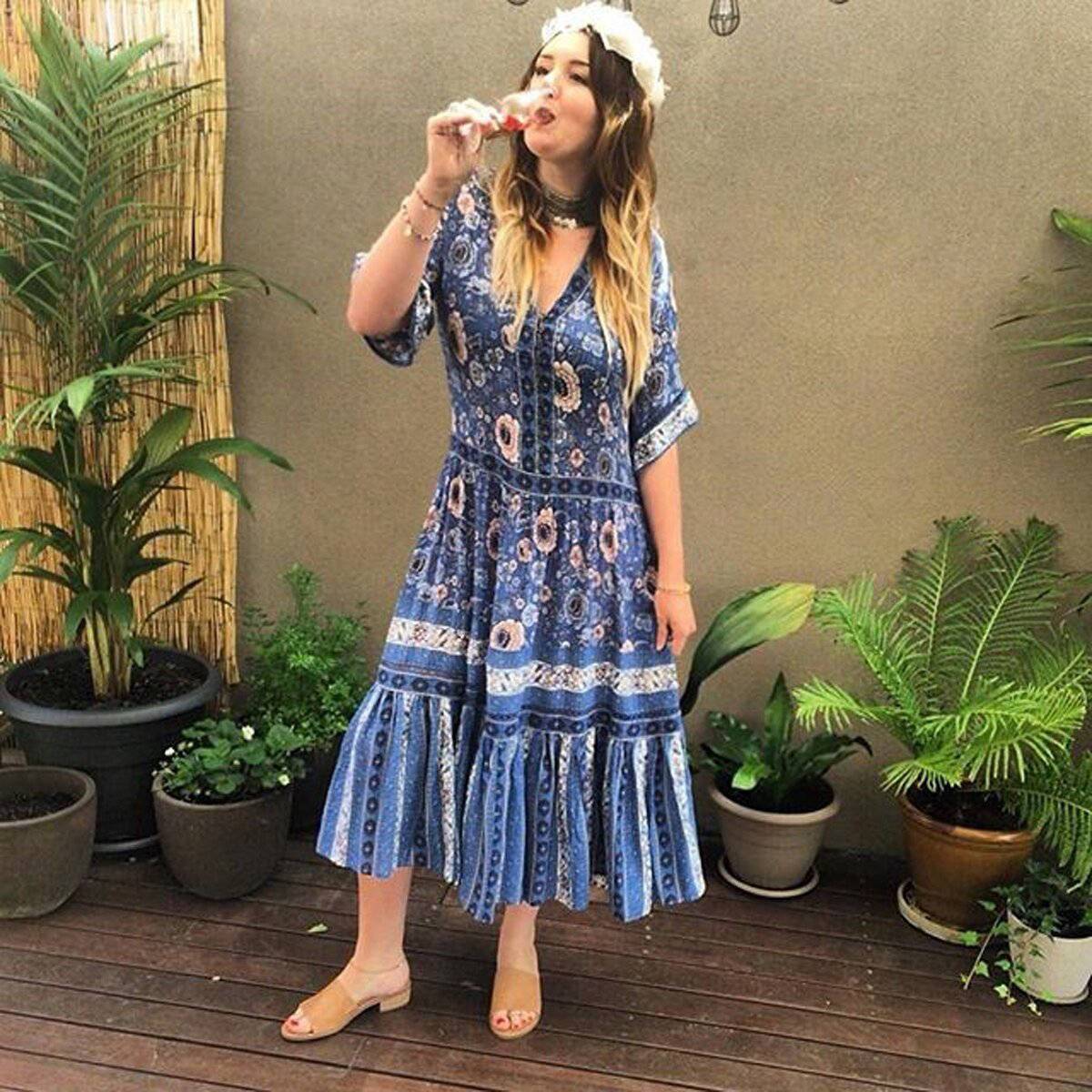 Robe Longue Fluide Hippie