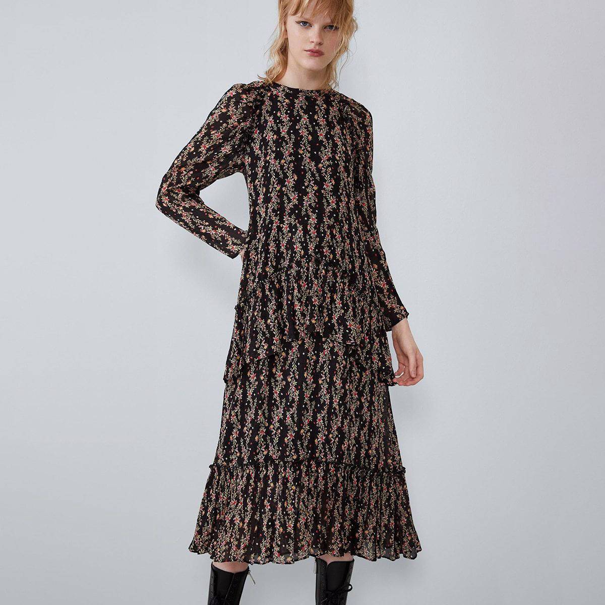 Robe Longue Hippie Bohème - Noir / XS