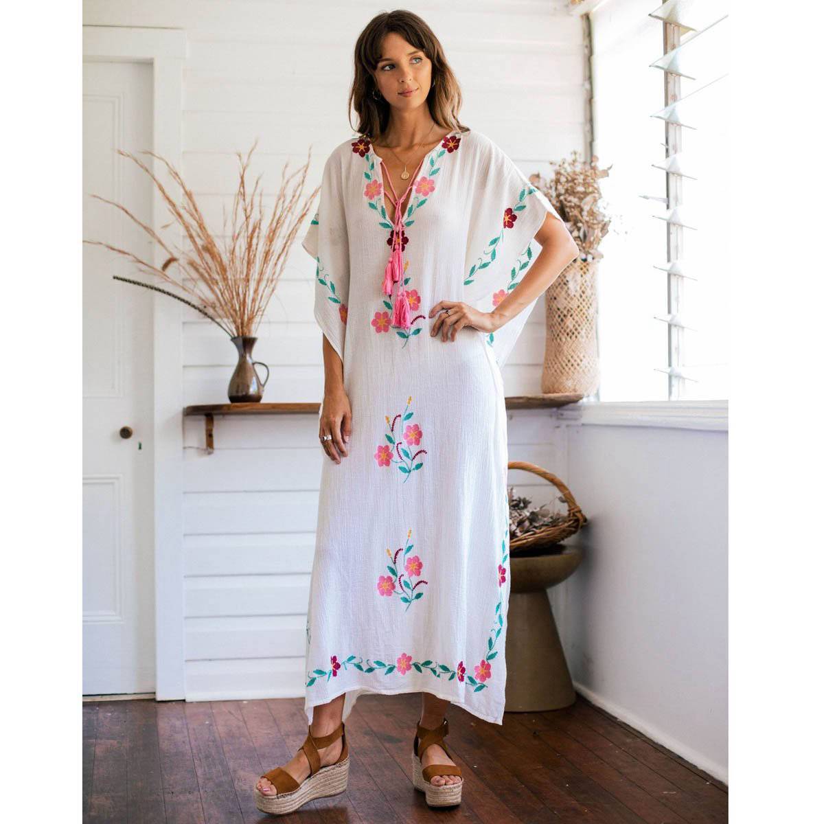 Robe Longue Hippie Chic 2019 - Blanc / S