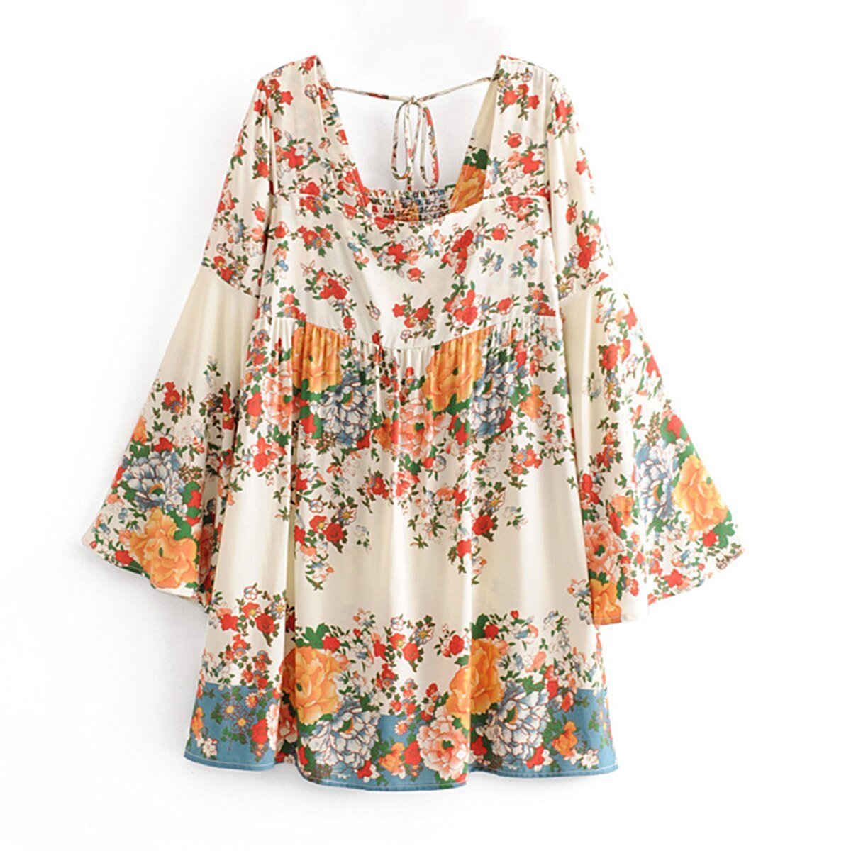Robe Longue Hippie Chic Beige