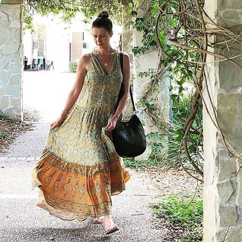 Robe Longue Hippie Pas Cher - Multi-couleur / S